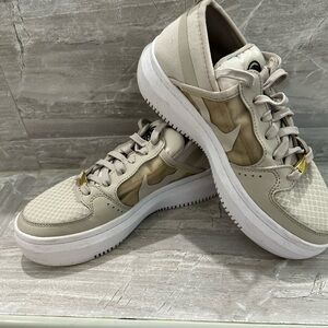 Nike Court Vision Aslta TXT Womens Shoes Light Tan Athletic Shoes, Size 7